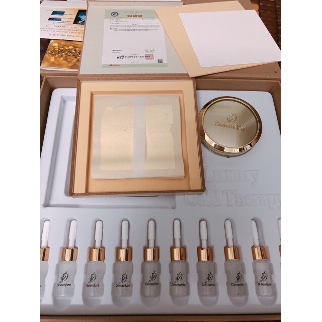 BỘ MẶT NẠ VÀNG LÁ 24K LUXURY GOLD THERAPY
