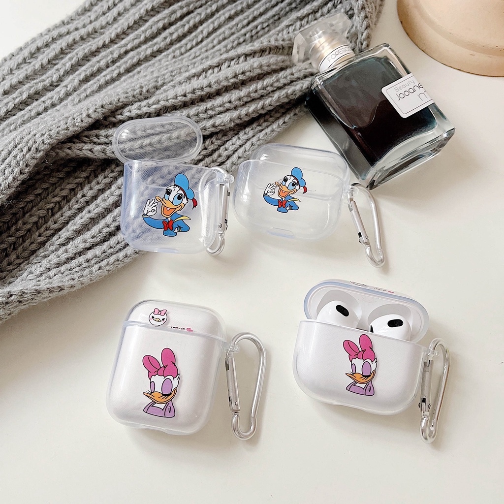 DISNEY Vỏ Bảo Vệ Hộp Sạc Tai Nghe compatible AirPods 3 / 3rd) 2021 / 3 / compatible AirPods Pro / 2Gen Họa Tiết Hoa Cúc Xinh Xắn