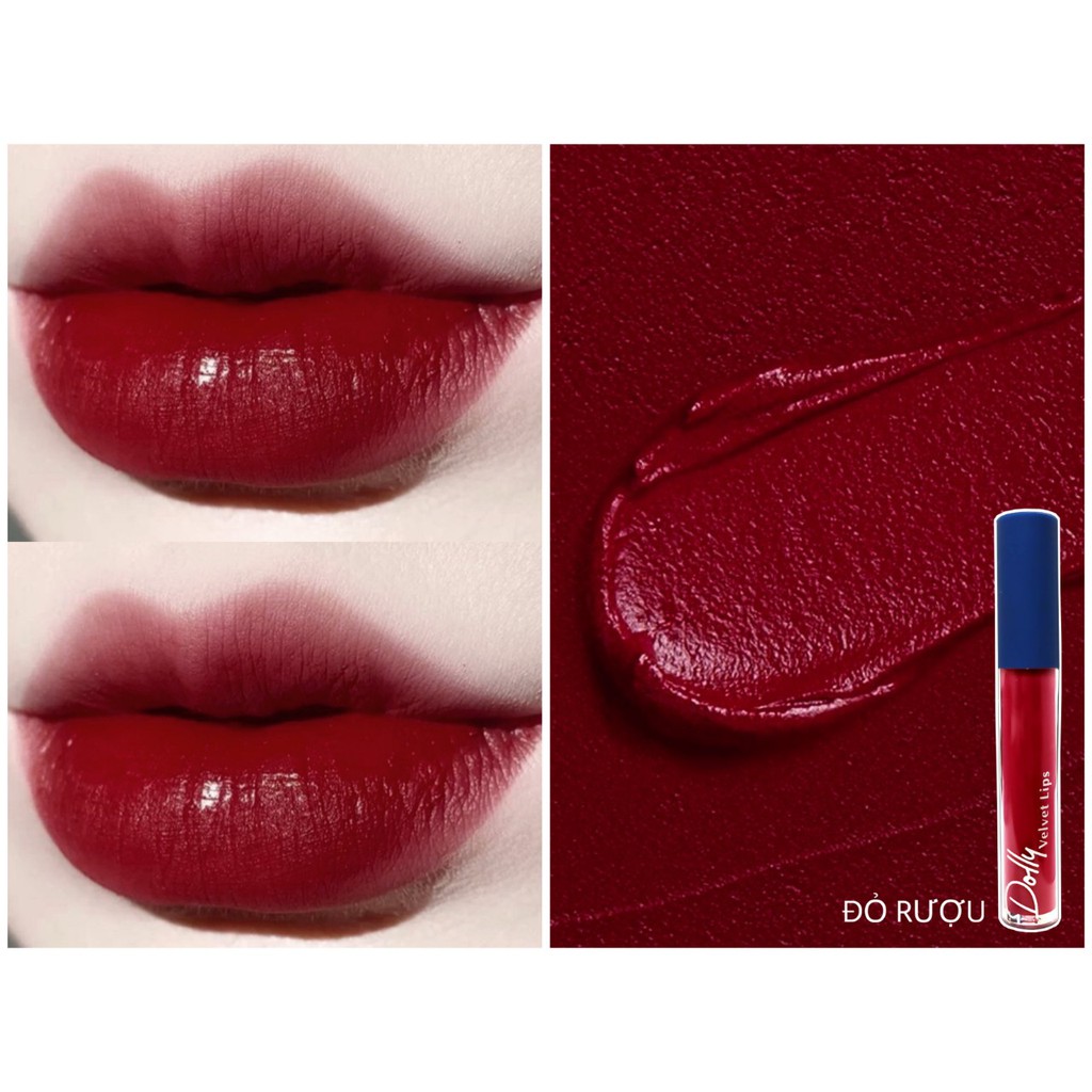 Son Cao Cấp - Dolly Velvet Blue Lipstick [CLASSIC 2021] Màu Đỏ Rượu