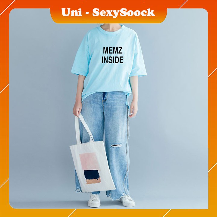 [Uni Trend] Áo Thun Tay Lỡ In Nhiệt - Memz Inside, Áo Form rộng mặc siêu thoáng. Sản phẩm có rất nhiều màu đẹp 👌 | BigBuy360 - bigbuy360.vn