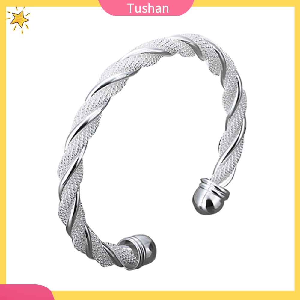 Vòng tay nữ mạ bạc thiết kế đơn giản thời trang độc đáo