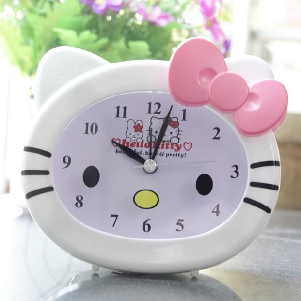 Đồng Hồ Báo Thức Để Bàn Hình Hello Kitty Cho Bé