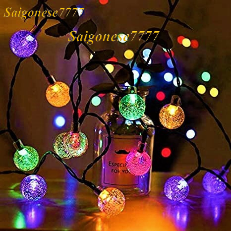 Dây Đèn Led Xài Điện Đèn Led Bóng Tròn Cherry Ball Pha Lê Trang Trí Quấn Cây Decor  Lễ Tết Tiệc Noel Halloween