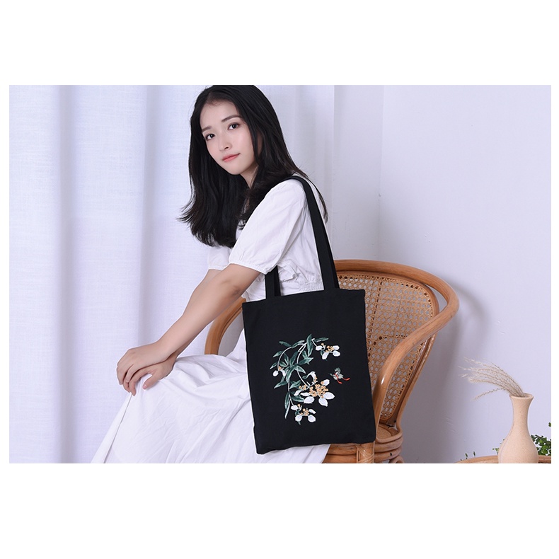 DIY THÊU TAY túi tote handmade- KIT NGUYÊN LIỆU TẬP THÊU túi đeo vai ĐẦY ĐỦ DỤNG CỤ- MIE Handmade Shop