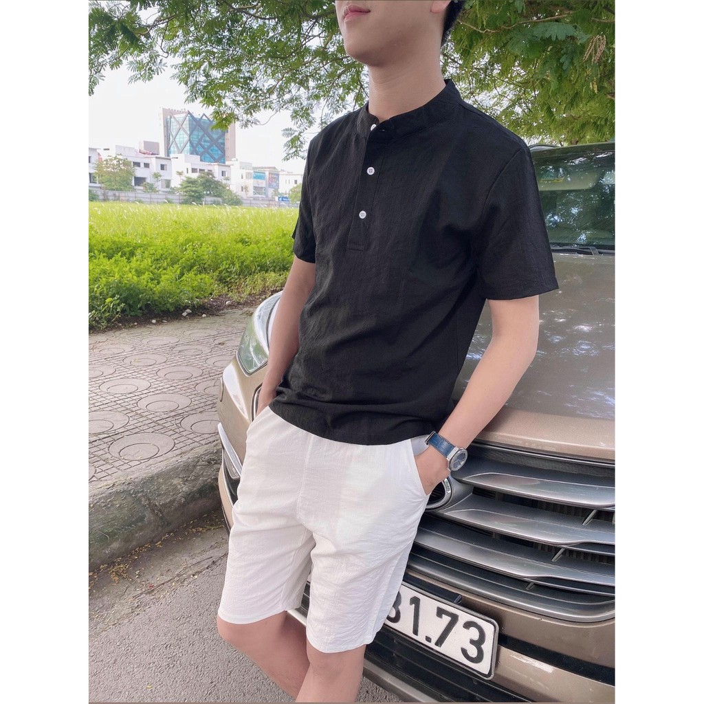 Bộ Đồ Đũi Nam Thun Mát Cao Cấp-Bộ Đồ Quần Short Áo Thun Nam Chum Fashion CĐB01