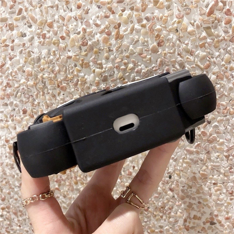 Vỏ Bảo Vệ Hộp Sạc Tai Nghe bluetooth airpods 1 2 3 pro Bằng Silicon Mềm Hình Xe Mô Tô 3D Dễ Thương