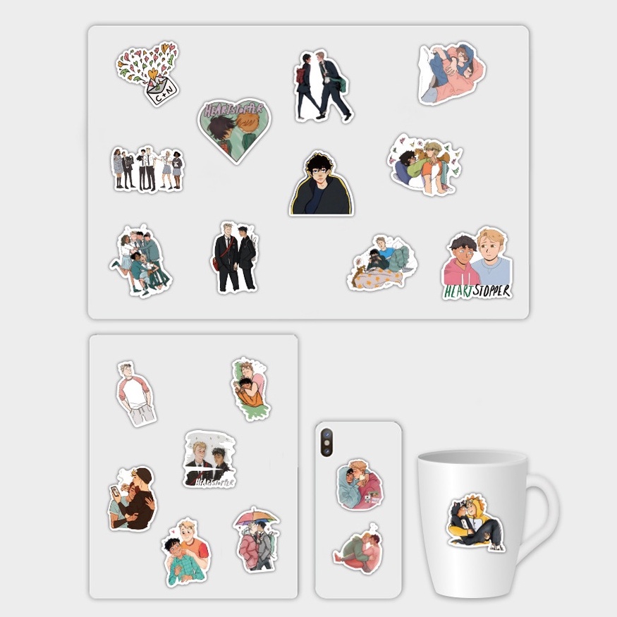 Set 100/50/25/10 Sticker Anime Dán Trang Trí Đa Năng