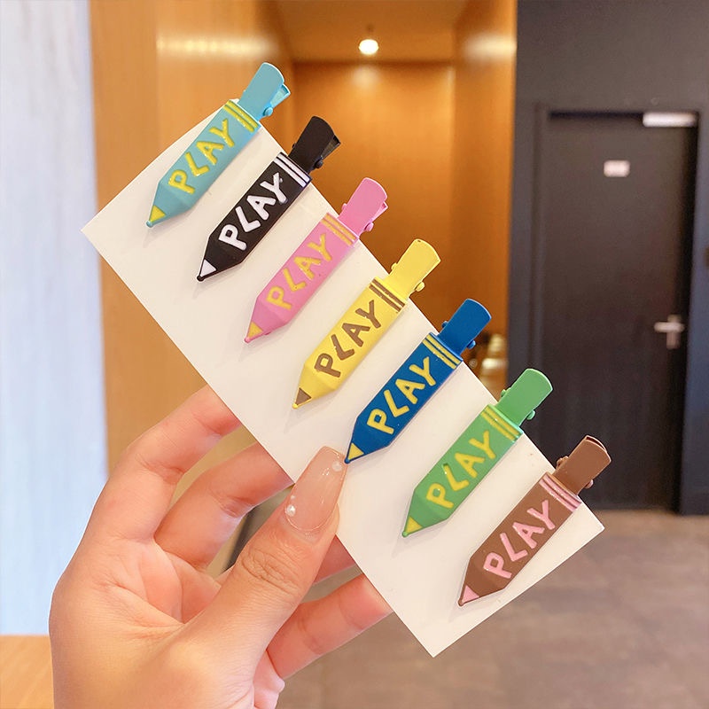 Kẹp Tóc Kim Loại Họa Tiết Chữ Nhiều Màu Sắc 2022