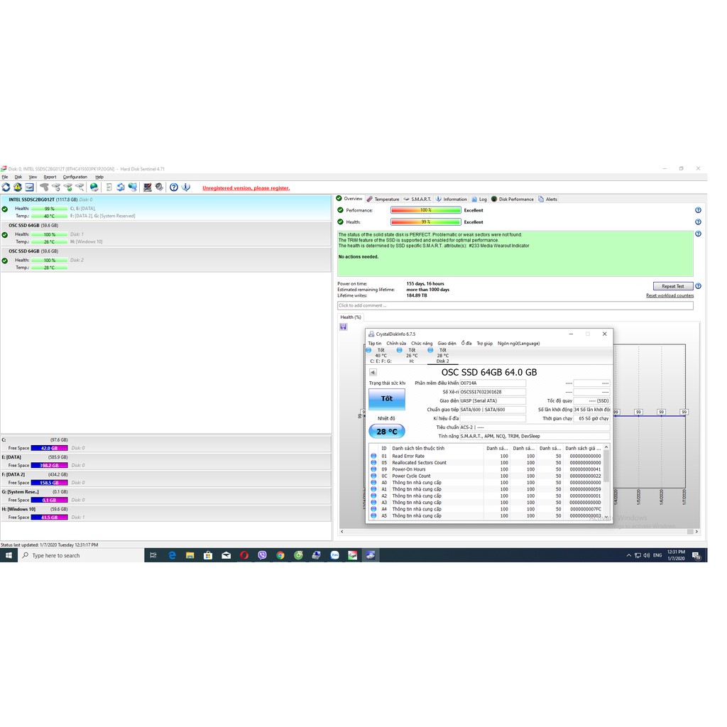 Bán 100 ổ SSD hãng OSCOO OS6 64GB MLC và 100 ổ SSD SSD SanDisk Z400s - 256G | BigBuy360 - bigbuy360.vn