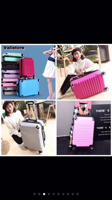 Vali kéo size 20 bọc góc cá tính đủ mầu