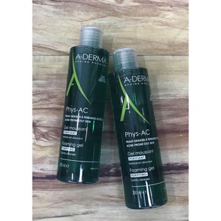 Sữa rửa mặt A-derma Phys-AC Gel Moussant Purifiant 200ml