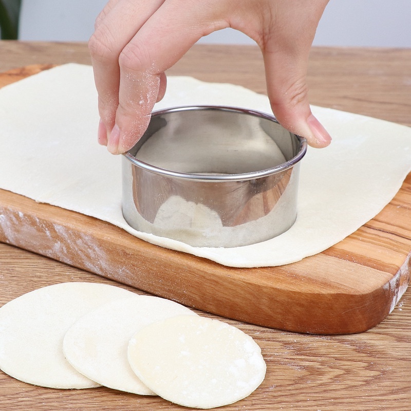 Bộ 3 Khuôn Cắt Bánh Xếp Hình Bông Hoa Bằng Thép Không Gỉ 304
