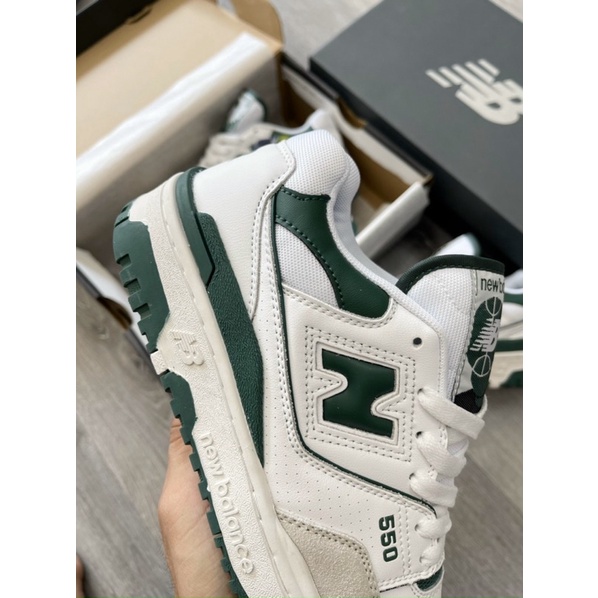 Giày thể thao sneaker NB 550 trắng xanh lá