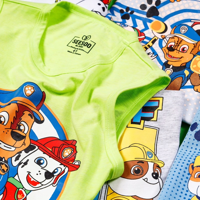 Bộ sát nách Seesoo 2-6T bé trai mẫu Paw Patrol - Đội chó cứu hộ siêu cute.