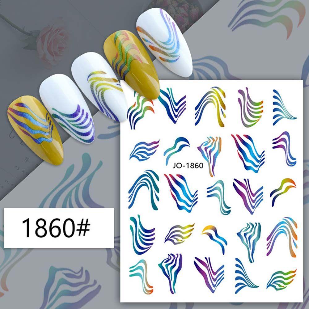 OCEANMAP Miếng Dán Trang Trí Móng Tay Chuyển Họa Tiết Thời Trang DIY