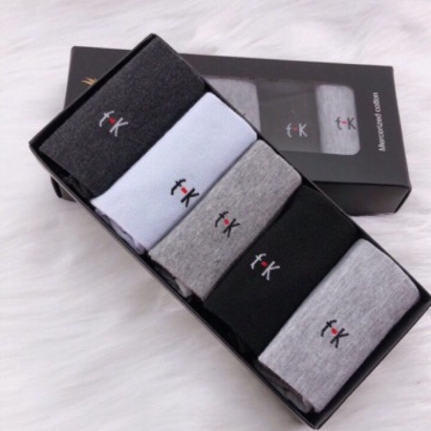 Hộp 5 Đôi Vớ Tất Nam Cao Cấp Chất Liệu Cotton Co Dãn Ngăn Mùi Siêu Thấm Hút Chống Hôi Chân Kotic_shop