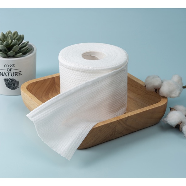 Khăn giấy cuộn khô đa năng dùng một lần lau mặt tẩy trang Brown