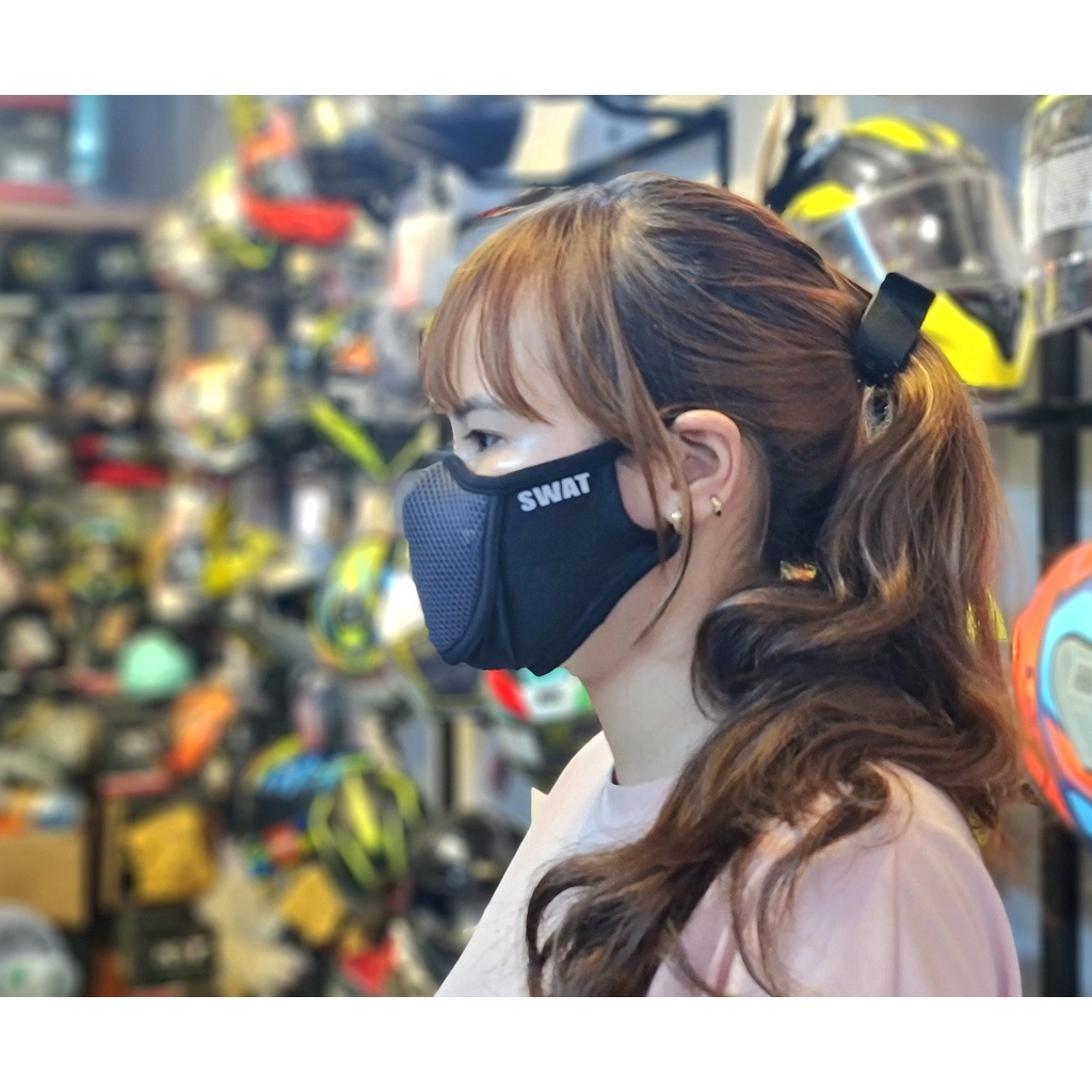 Khăn phượt SWAT X1 đen xám phối lưới