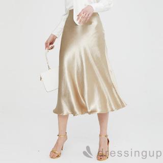 Chân váy satin thời trang cho nữ