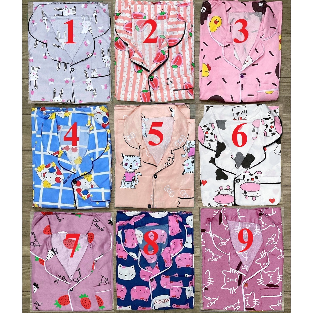 Đồ bộ pijama tay ngắn quần dài Kate freesize<60kg | BigBuy360 - bigbuy360.vn