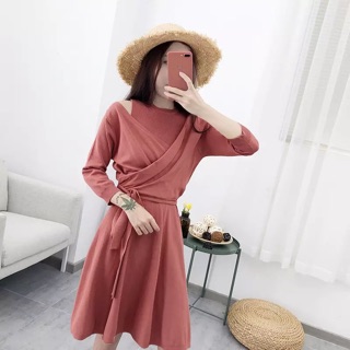 Váy len nữ đẹp sale (còn đen)