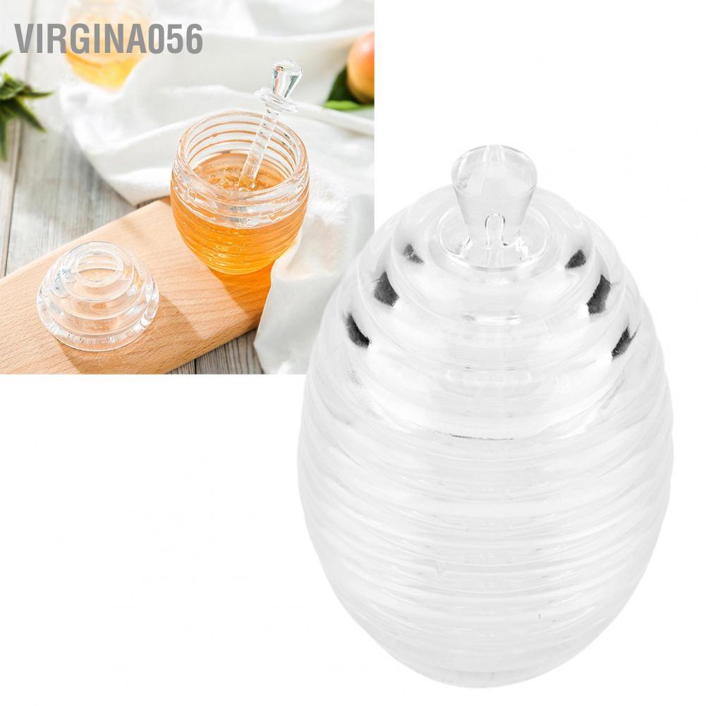 Lọ đựng mật ong hình tổ ong trong suốt 265ml có ống nhỏ giọt để bảo quản và pha chế