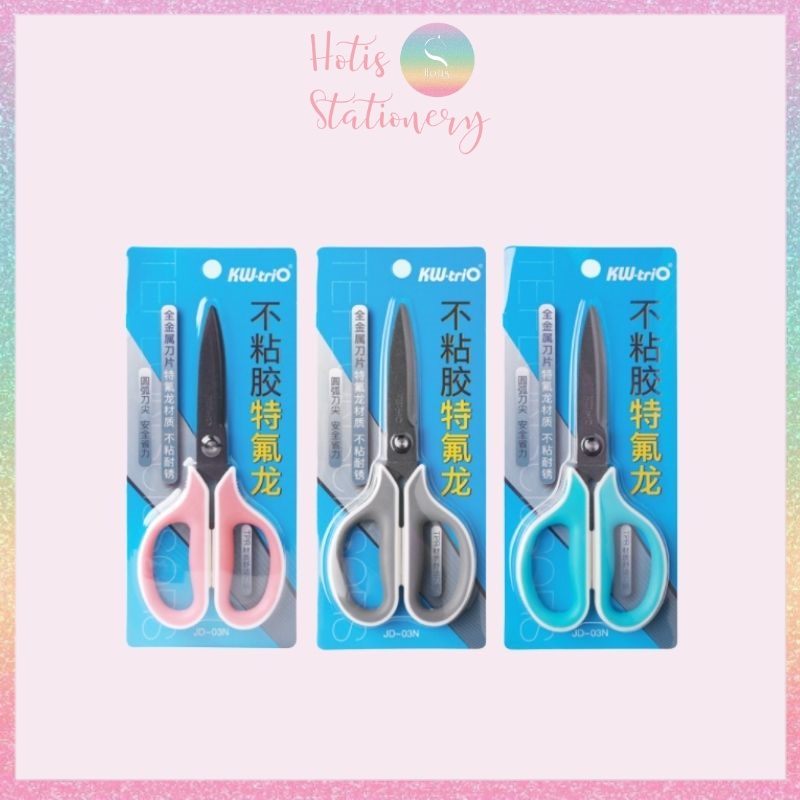 [HOTIS] Kéo cắt giấy KW-triO bằng thép không gỉ mạ titan - Đặc biết cắt băng keo không bị dính - Hàng cao cấp