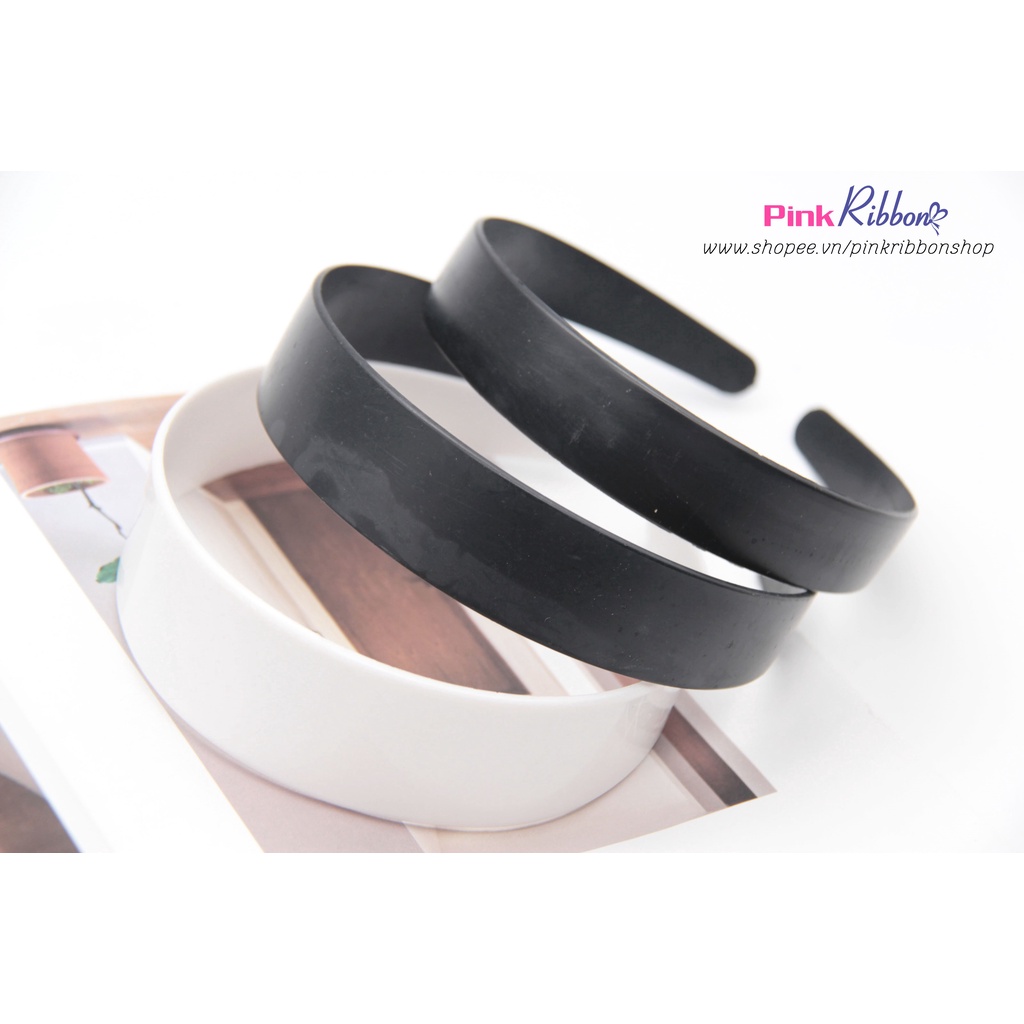 Set 5 cái - Xương bờm nhựa dẻo đen/trắng bản to / Xước nhựa / Cài nhựa / Gọng nhựa