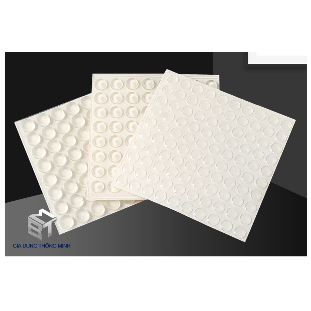 Nút đệm silicon trong suốt chống va đập cửa silicon mềm mại, lót dán tường đệm silicone, bán theo tấm