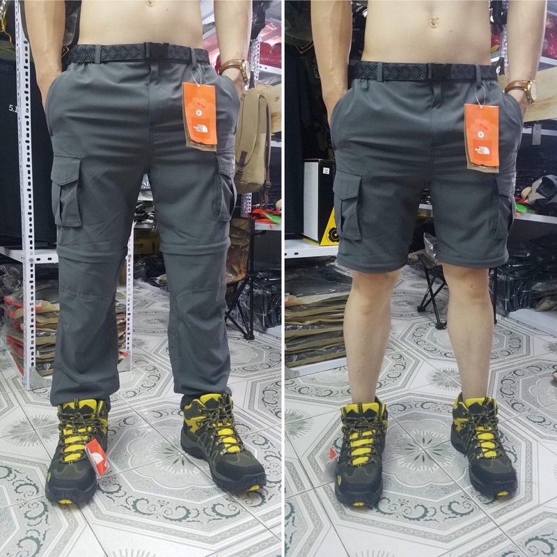 {XẢ KHO XK,55-150kg] Quần mau khô,tháo ống,Quần Mặc Leo Núi,Đi Câu - màu xám đậm