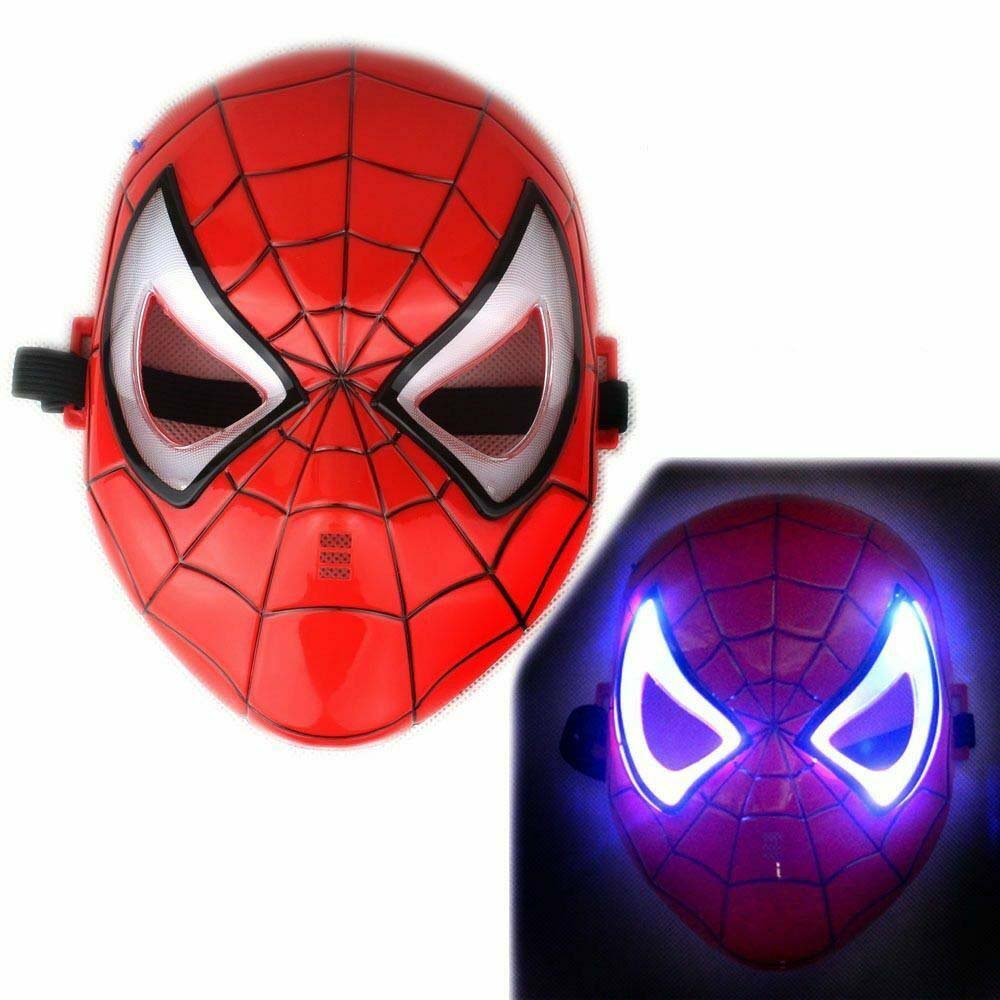 Mặt nạ hóa trang Spider Man  - mặt nạ người nhện có đèn LED - Smart Baby Toys