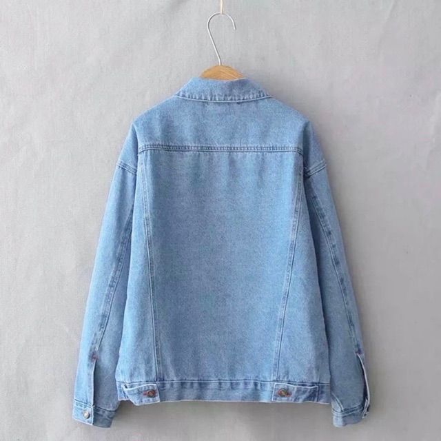 { 6 Túi  } Áo KHOÁC JEAN Khoác Bò Nam Nữ Trơn Cổ bẻ Hàn Quốc màu Xanh, Đen đơn giản  [ hình Thật ] | BigBuy360 - bigbuy360.vn