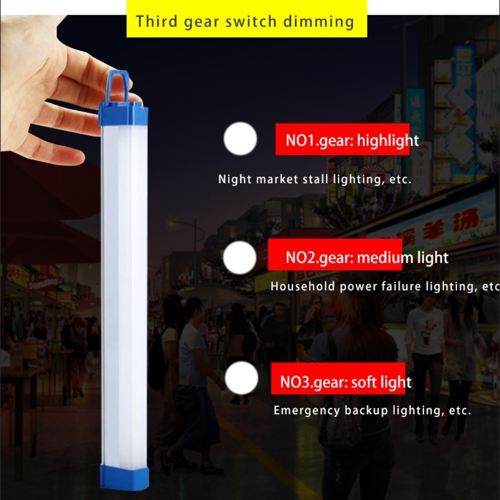 Đèn tích điện, đèn led điện cao cấp SHOPNHATPHONG công suất 20W,40W,60W,3 chế độ sáng,kèm dây sạc usb,2 đầu có nam châm