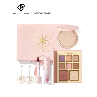 Bộ mỹ phẩm Perfect Diary phong cách Cardcaptor Sakura (1 PCS Lip Cream 5g+1 PCS Eyeshadow Palette 6g+1 PCS Press Powder 10g+ 1 Pair Earrings 2g)