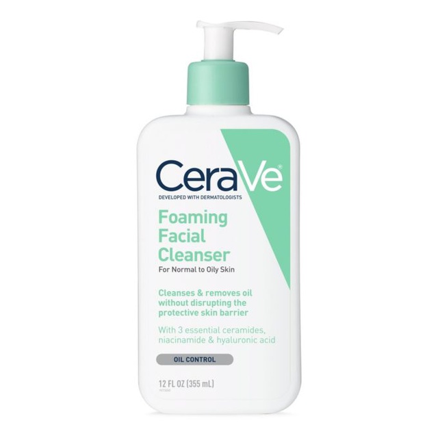 Sữa rửa mặt Cerave Foaming Facial Cleanser bản Mỹ (Pháp) ANVISHOP Cerave da dầu &amp; Da Khô các size 236ml - 355ml - 473ml