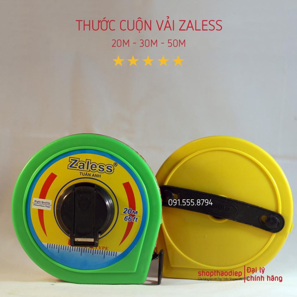 [HÀNG LOẠI 1] Thước Dây Vải 50m - 30m - 20m  ZALESS, Thước Cuộn Vải 20m - 30m - 50m Loại Tốt