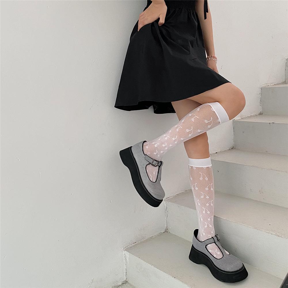 AROMA Vớ Nữ Họa Tiết Cherry Thời Trang