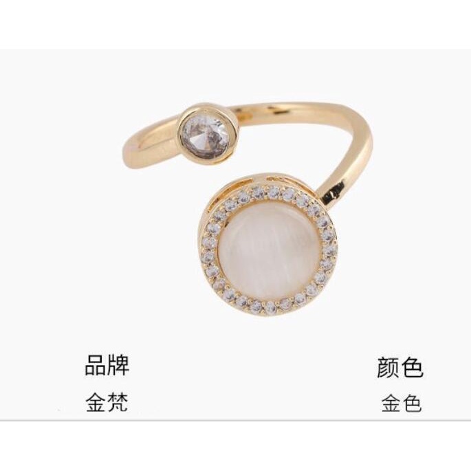 Nhẫn Hở Đính Đá Opal Chuyển Đổi Sang Trọng Cá Tính Hợp Thời Trang Cho Nữ
