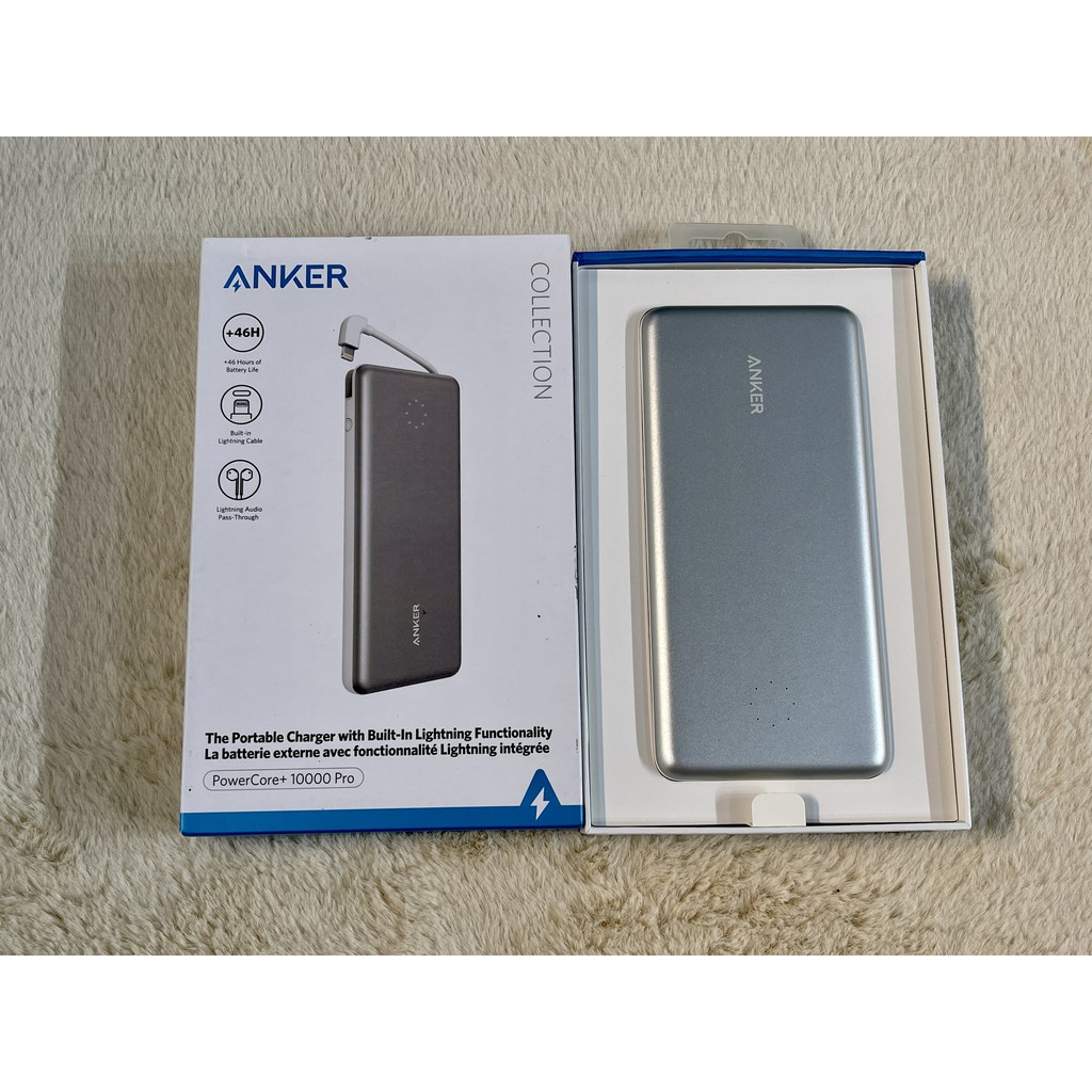 Sạc dự phòng Anker PowerCore+ 10000 Pro model A1233 tích hợp cổng lightning dành cho thiết bị Apple