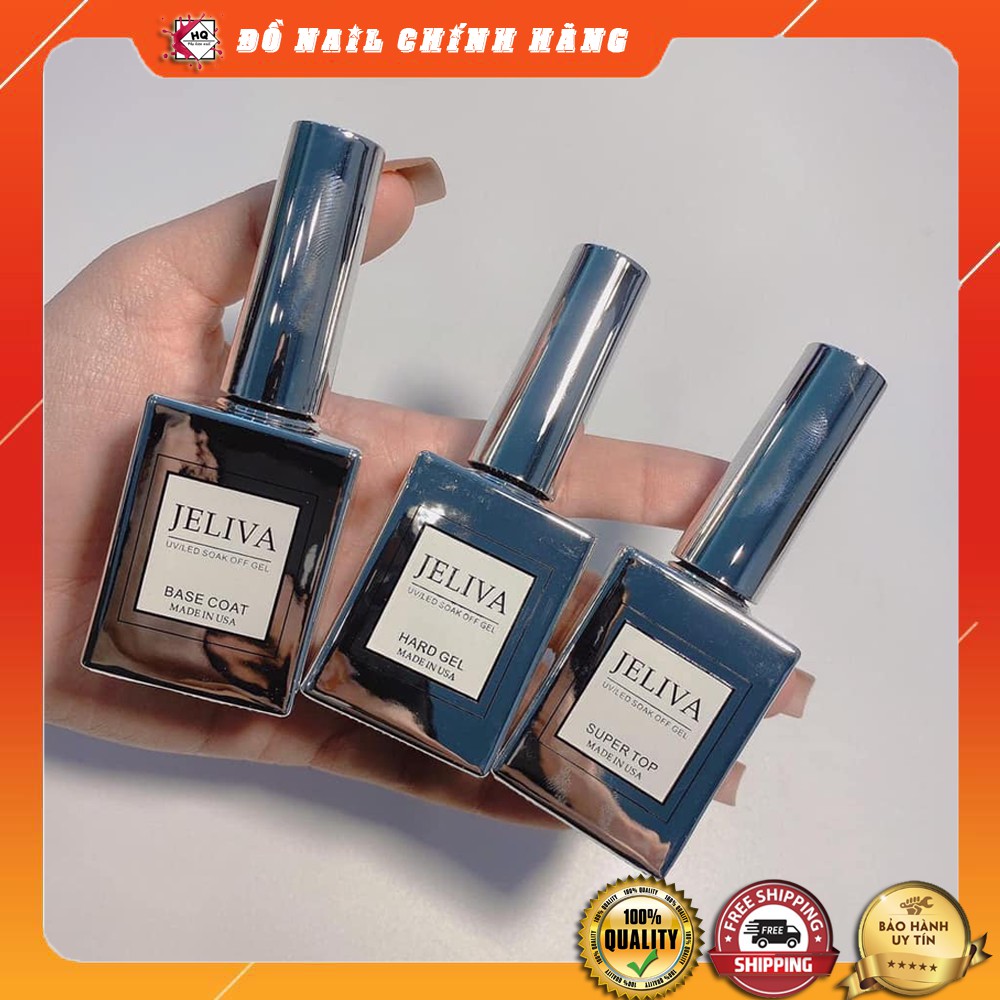 Bộ ba Base top Jeliva và cứng móng siêu bóng và bền chai 15ml