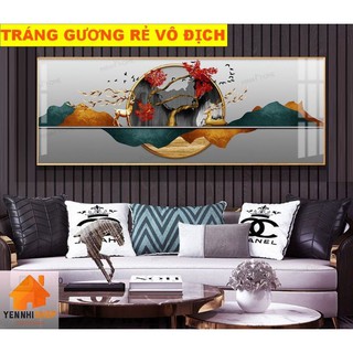 Tranh tráng gương trừu tượng cây đỏ 🍀SALE HỦY DIỆT🍀 Tranh trừu tượng, đẹp hơn tranh canvas tranh treo phòng khách