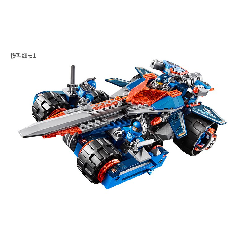 Đồ chơi lắp ráp non lego Bela Lari 10488 Nexo Knights xếp mô hình xe của hiệp sĩ Clay