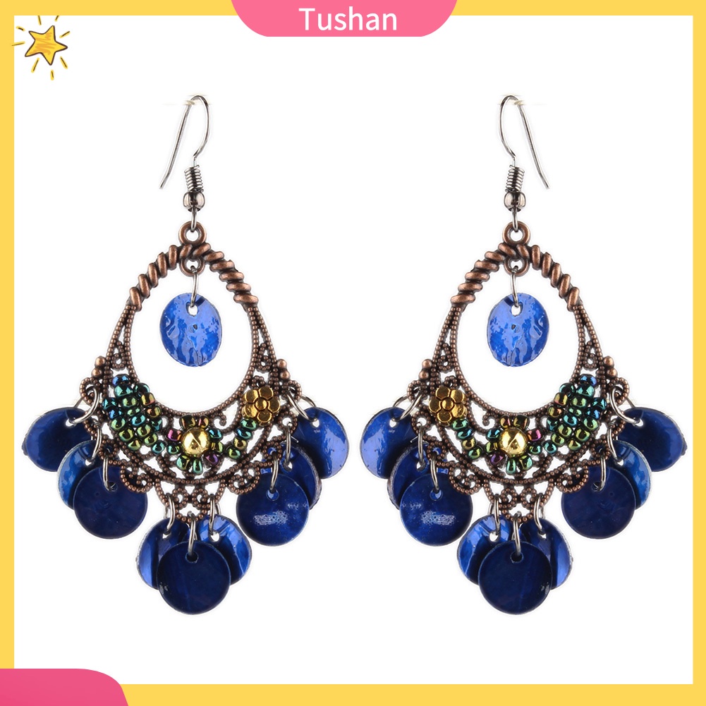 CHARMS Đôi Khuyên Tai Phong Cách Bohemian Thời Trang Cho Nữ