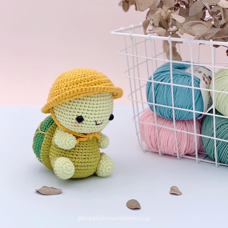 Con Rùa Nhồi Bông Bằng Len Dễ Thương Làm Quà Tặng - Thú Bông Handmade Đan Móc Thủ Công Bằng Tay