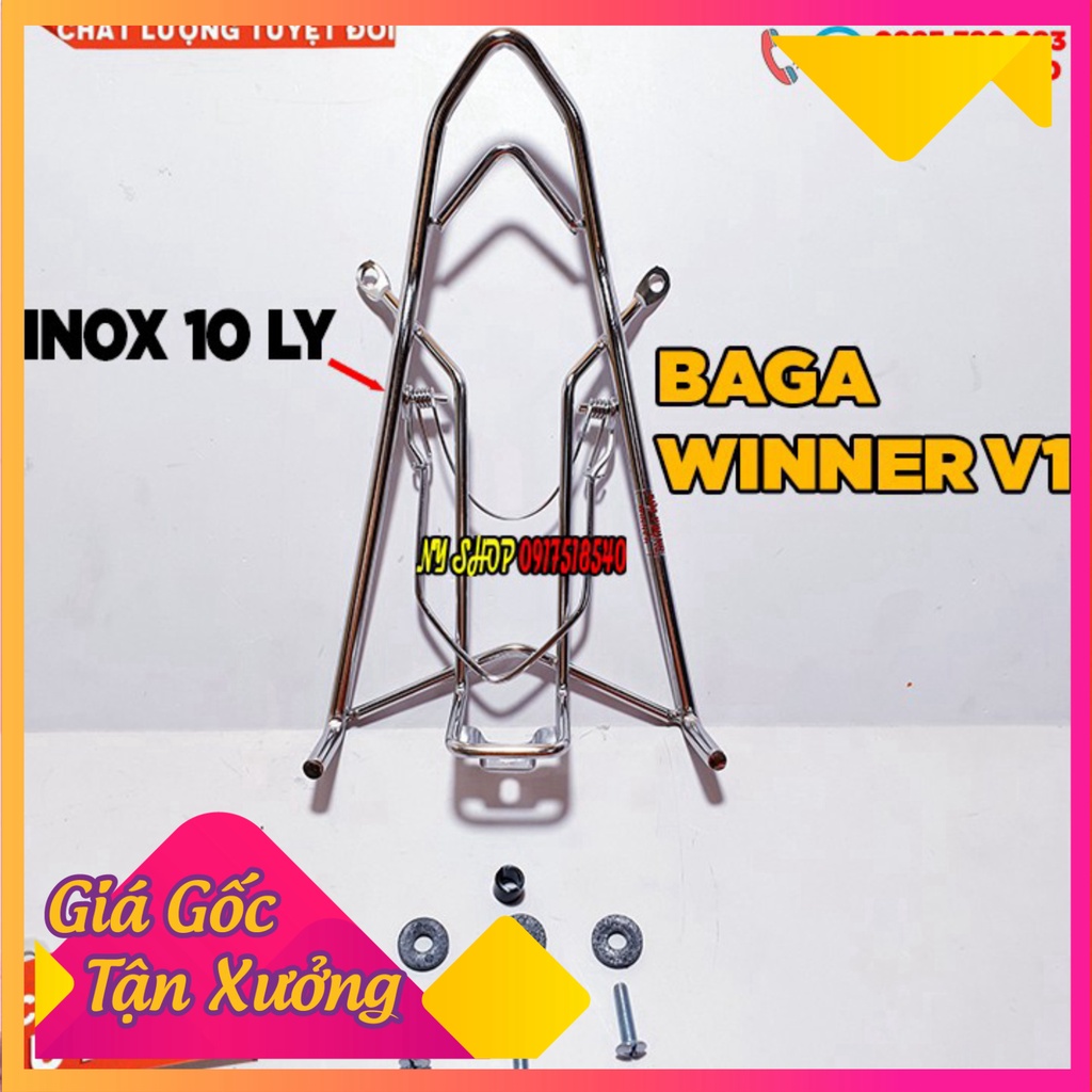 BAGA INOX 10 LY KO RỈ AB 17 - AB 20 / EXCITER 135 - 150 /WINNER X / WINNER V1 / WAVE A 17 - 20 / WAVE RS (Ảnh Sp thật)