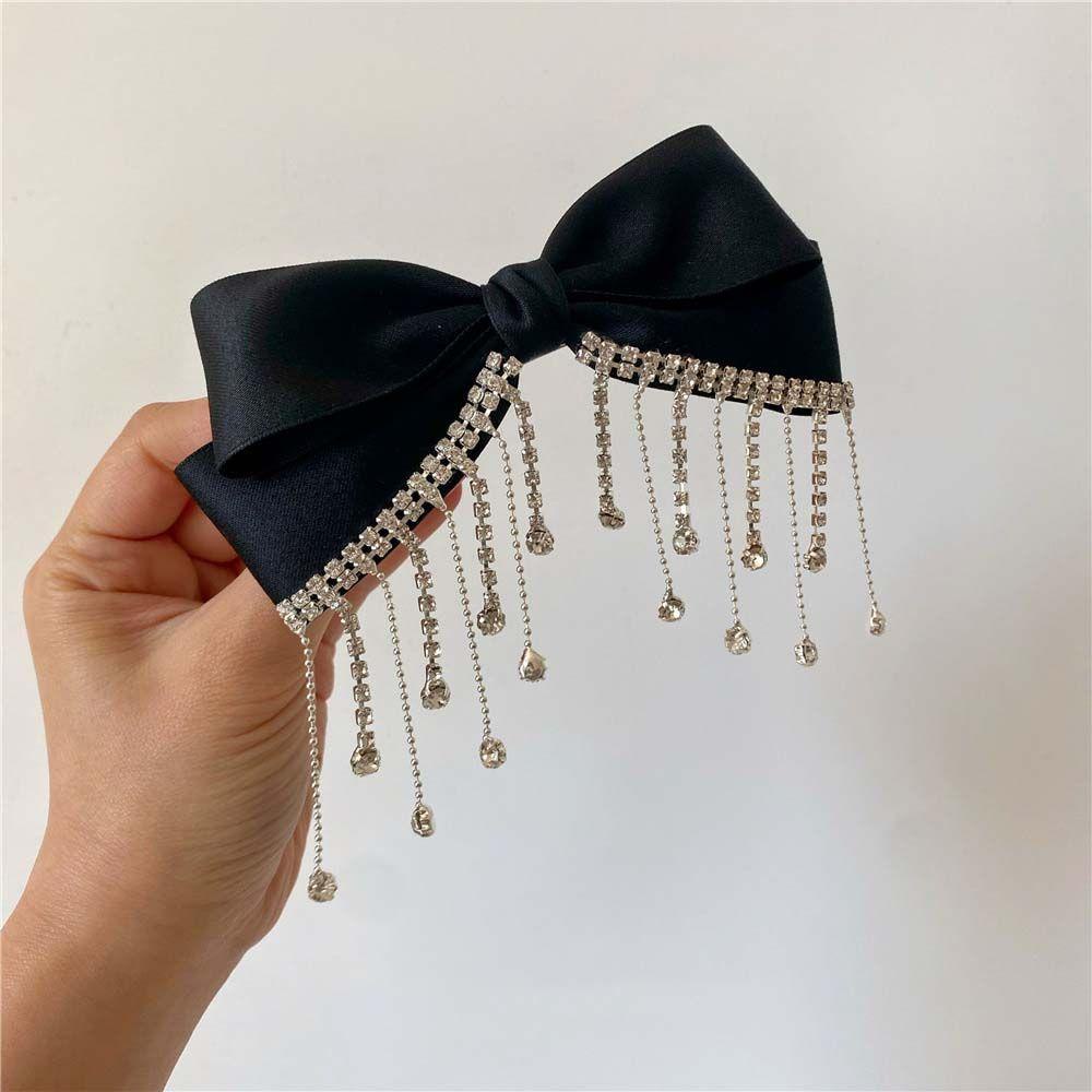 Kẹp Tóc Nơ Tua Rua VANES1 Lấp Lánh Ngọt Ngào|Dây Chuyền Xích Thời Trang Cá Tính|Kẹp Tóc Nữ Kiểu Dáng Thời Trang Thanh Lịch