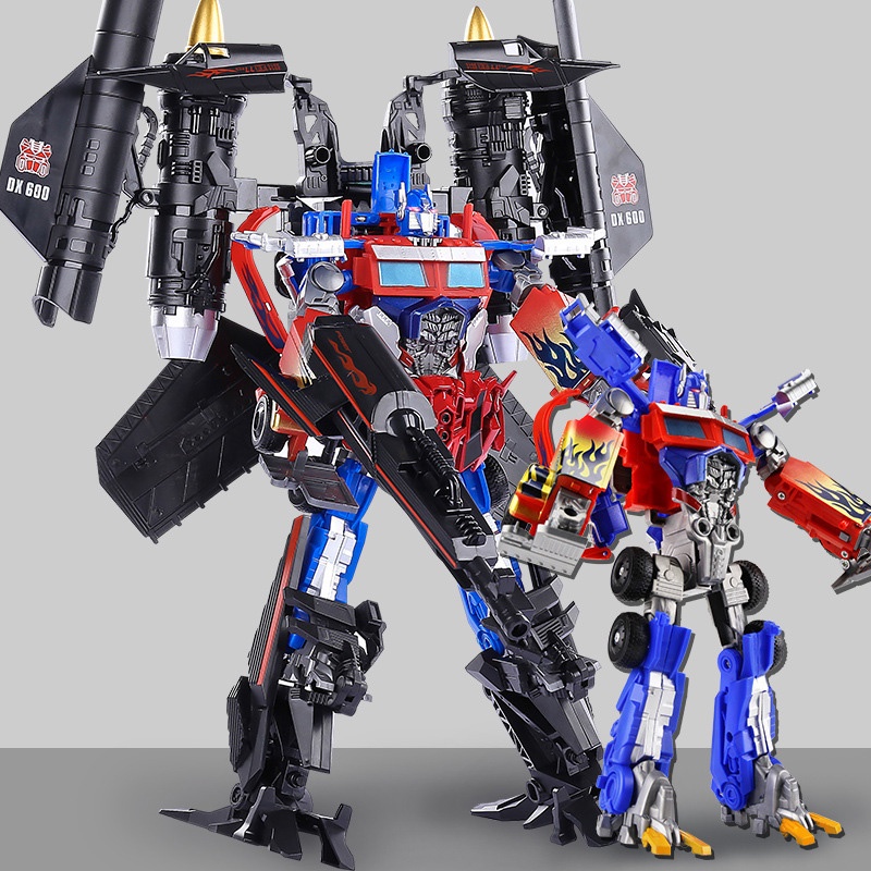 Robot biến hình ôtô Transformer cao 40cm mẫu Optimus Prime Biến hình xe vũ khi- đồ chơi trí tuệ cho bé