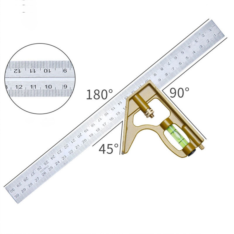 Thước Đo Góc Vuông Bằng Thép Không Gỉ Chuyên Nghiệp