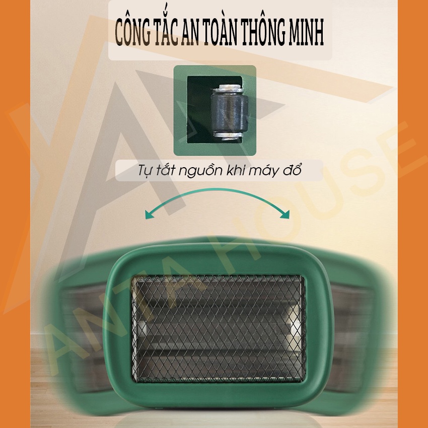 Đèn Sưởi Mini AntaHouse - Đèn Sưởi Để Bàn Cho Văn Phòng Bàn Làm Việc Phòng Ngủ - Siêu An Toàn - Nhỏ Gọn - Tiện Lợi