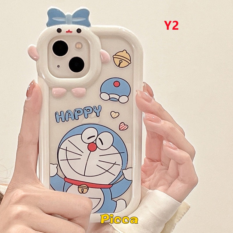 Dễ Thương Ốp Điện Thoại Mềm Chống Sốc Hình Doraemon 3D Cho OPPO A15 A57 2022 A17 A17K A55 A77S A54 A9 2020 A5 A16 A15s A16s A35 A31